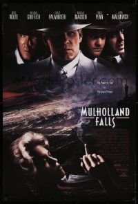 3s252 MULHOLLAND FALLS DS 1sh '96 cool film noir image of Nick Nolte, Melanie Griffith smoking!