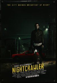 3s280 NIGHTCRAWLER advance DS 1sh '14 cool image of Jake Gyllenhaal with camera and sports car!