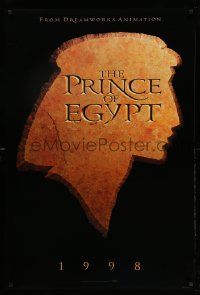 3s406 PRINCE OF EGYPT teaser DS 1sh '98 Dreamworks historical cartoon with Moses & Rameses!