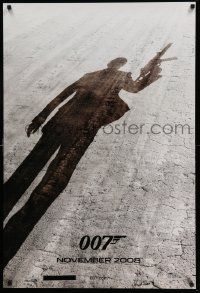 3s434 QUANTUM OF SOLACE teaser 1sh '08 Daniel Craig as James Bond, cool shadow image!