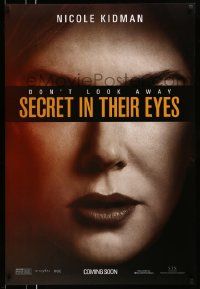 3s572 SECRET IN THEIR EYES teaser DS 1sh '15 huge close-up of Nicole Kidman under title!