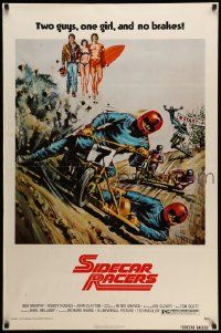 3s603 SIDECAR RACERS 1sh '75 motorcycle racing from Down Under, two guys, one girl, no brakes!