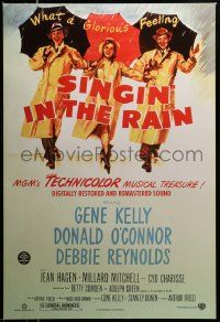 3s617 SINGIN' IN THE RAIN DS 1sh R00 Gene Kelly, Donald O'Connor, Debbie Reynolds, classic musical!