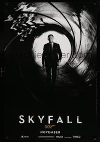3s623 SKYFALL November teaser 1sh '12 Daniel Craig as James Bond standing in classic gun barrel!