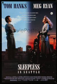 3s626 SLEEPLESS IN SEATTLE 1sh '93 Nora Ephron directed, romantic Tom Hanks & Meg Ryan!