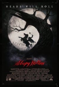 3s628 SLEEPY HOLLOW int'l DS 1sh '99 directed by Tim Burton, cool image of headless horseman!