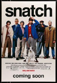 3s633 SNATCH advance DS 1sh '00 cool image of Brad Pitt, Jason Statham, Benicio Del Toro & cast!