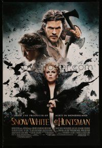 3s634 SNOW WHITE & THE HUNTSMAN DS 1sh '12 Chris Hemsworth, Charlize Theron, KStew, cast image!