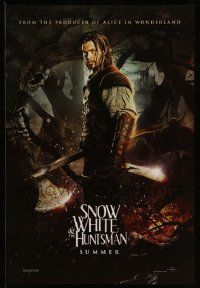 3s637 SNOW WHITE & THE HUNTSMAN teaser DS 1sh '12 cool image of Chris Hemsworth in title role!