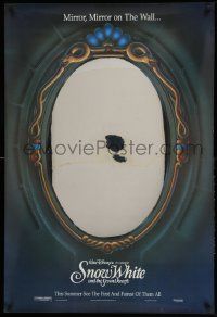 3s640 SNOW WHITE & THE SEVEN DWARFS foil teaser 1sh R93 Walt Disney, mirror, mirror on the wall!