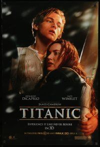 3s801 TITANIC April 6 IMAX DS 1sh R12 Leonardo DiCaprio, Kate Winslet, directed by James Cameron!