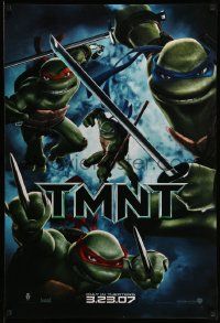3s812 TMNT advance DS 1sh '07 Teenage Mutant Ninja Turtles, cool image of cast with weapons!