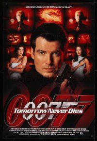 3s817 TOMORROW NEVER DIES 1sh '97 Pierce Brosnan as Bond, Michelle Yeoh, sexy Teri Hatcher!