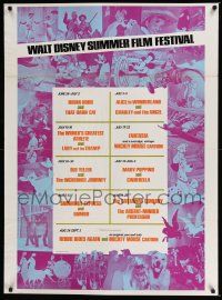 3s911 WALT DISNEY SUMMER FILM FESTIVAL 1sh '70s Lady & the Tramp, Fantasia, Old Yeller!