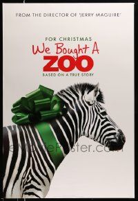 3s926 WE BOUGHT A ZOO style A teaser DS 1sh '11 Cameron Crowe directed, zebra in ribbon!