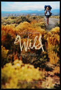 3s945 WILD teaser DS 1sh '14 cool image of Reese Witherspoon hiking on desolate road!