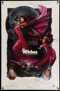 3s953 WITCHES 1sh '90 Nicolas Roeg, Jim Henson, Anjelica Huston, Winters fantasy art!