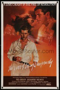 3s985 YEAR OF LIVING DANGEROUSLY 1sh '83 Peter Weir, great artwork of Mel Gibson by Stapleton!