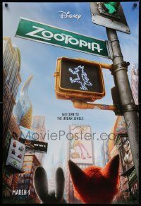 3s999 ZOOTOPIA advance DS 1sh '16 Walt Disney, Idris Elba, city image, welcome to the urban jungle!