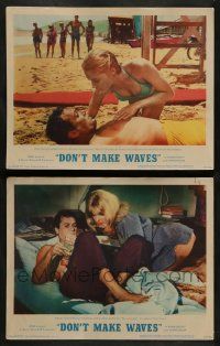 3t890 DON'T MAKE WAVES 2 LCs '67 both with Tony Curtis and super sexy Sharon Tate!