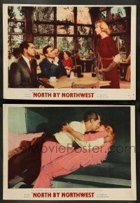 3t952 NORTH BY NORTHWEST 2 LCs '59 Cary Grant, Eva Marie Saint, Mason, Alfred Hitchcock classic!