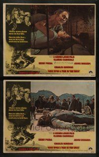 3t954 ONCE UPON A TIME IN THE WEST 2 LCs '69 Sergio Leone, Claudia Cardinale, Henry Fonda!