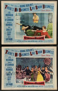 3t983 THERE'S NO BUSINESS LIKE SHOW BUSINESS 2 LCs '54 Marilyn Monroe, Merman, O'Connor, Gaynor!