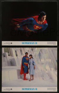 3t409 SUPERMAN II 8 color 11x14 EngUS stills '81 Christopher Reeve, Margot Kidder, Hackman & Beatty!