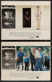 3t499 WITNESS 8 English LCs '85 cop Harrison Ford in Amish country, directed by Peter Weir!