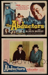 3t023 ABDUCTORS 8 LCs '57 Victor McLaglen, George Macready, history's most amazing crime plot!