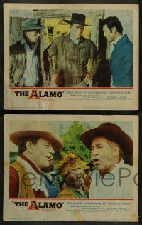 3t028 ALAMO 8 LCs '60 cowboy western images of John Wayne, Laurence Harvey & Richard Widmark!