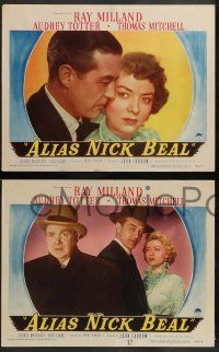 3t029 ALIAS NICK BEAL 8 LCs '49 diabolical Ray Milland encourages Thomas Mitchell to sell his soul!