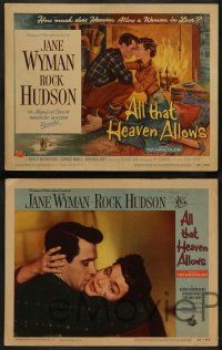 3t031 ALL THAT HEAVEN ALLOWS 8 LCs '55 Rock Hudson & Jane Wyman, directed by Douglas Sirk!