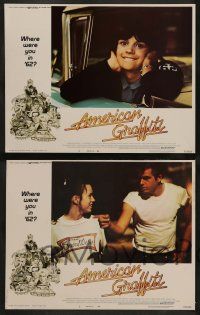 3t550 AMERICAN GRAFFITI 6 LCs '73 George Lucas, Paul Le Mat, Mackenzie Phillips, Ron Howard!