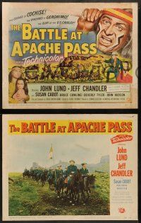 3t044 BATTLE AT APACHE PASS 8 LCs '52 Native American Jeff Chandler as Cochise, Susan Cabot as Nono