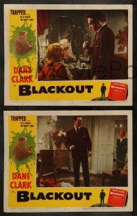 3t775 BLACKOUT 3 LCs '54 Dane Clark & Belinda Lee trapped in a night without end!