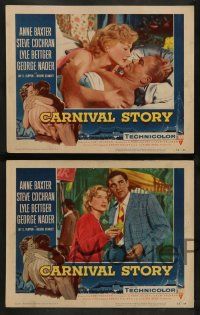 3t510 CARNIVAL STORY 7 LCs '54 Anne Baxter & Steve Cochran, we're both bad, baby!