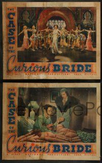 3t778 CASE OF THE CURIOUS BRIDE 3 LCs '35 Michael Curtiz, Warren William as Perry Mason, Lindsay!