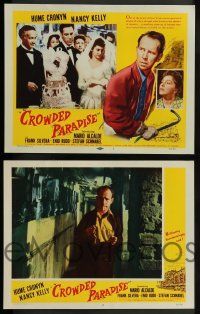 3t067 CROWDED PARADISE 8 LCs '56 Hume Cronyn, Nancy Kelly, a daring motion picture!