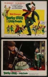 3t073 DARBY O'GILL & THE LITTLE PEOPLE 8 LCs '59 Disney, Sean Connery, it's leprechaun magic!