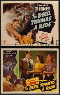 3t081 DEVIL THUMBS A RIDE 8 LCs '47 Lawrence Tierney & Betty Lawford in Felix Feist film noir!
