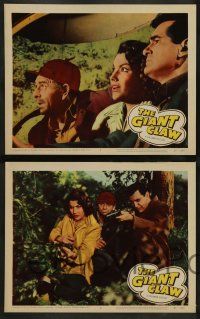 3t515 GIANT CLAW 7 LCs '57 Jeff Morrow, Mara Corday, Fred F. Sears directed, cool sci-fi images!