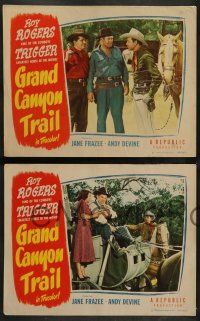 3t670 GRAND CANYON TRAIL 4 LCs '48 Roy Rogers, Andy Devine, Jane Frazee & Trigger!