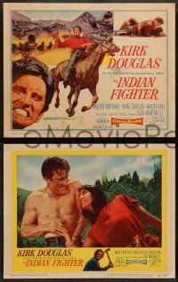 3t143 INDIAN FIGHTER 8 LCs '55 Kirk Douglas, Lon Chaney Jr., Native Americans Martinelli & Franz!