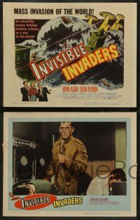 3t146 INVISIBLE INVADERS 8 LCs '59 an unearthly enemy defying modern science in a war to the death!