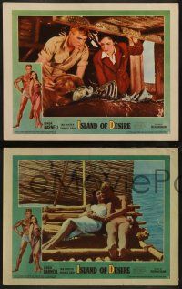 3t563 ISLAND OF DESIRE 6 LCs '52 sexy Linda Darnell & Tab Hunter in tropical adventure!