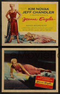 3t158 JEANNE EAGELS 8 LCs '57 great images of sexy barely-dressed Kim Novak, Jeff Chandler!