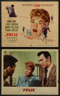 3t164 JULIE 8 LCs '56 what happened to Doris Day on her honeymoon with Louis Jourdan?