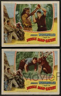 3t166 JUNGLE MAN-EATERS 8 LCs '54 Johnny Weissmuller as Jungle Jim, Karin Booth!