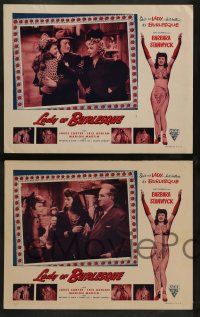 3t568 LADY OF BURLESQUE 6 LCs R52 sexy Barbara Stanwyck as Gypsy Rose Lee-like stripper!